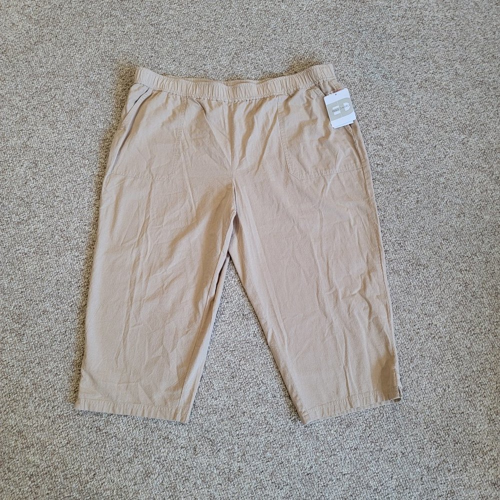 NWT Emily Daniels Pork Chop Pocket Capri Size XL